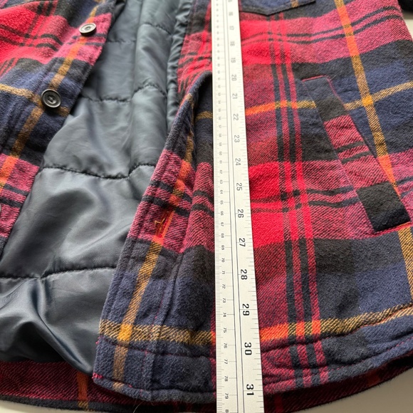 American Eagle Flannel Jacket Red Plaid Size L - Picture 11 of 13
